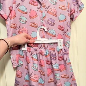 Pastel Dessert Print Pajama Set